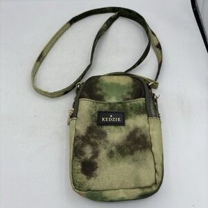 Kedzie Bag Crosstown Crossbody Shoulder Sling Zip Green Tie Dye Hipster Adj
